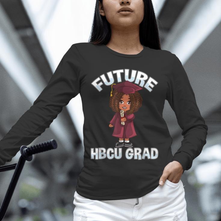 Future HBCU Grad Girl Wearing Graduation Gown Unisex Long Sleeve T-Shirt