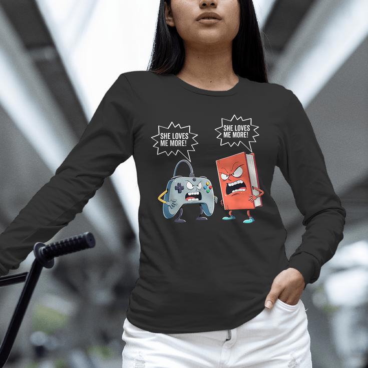 Gamer Book Lover Girl Women Bookworm Video Gaming Daughter Unisex Long Sleeve T-Shirt Gamer Book Lover Girl Women Bookworm Video Gaming Daughter Unisex Long Sleeve T-Shirt