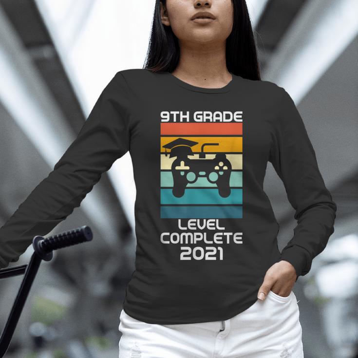 Gamer Graduation 2021 Retro 9th Grade Level Complete Unisex Long Sleeve T-Shirt