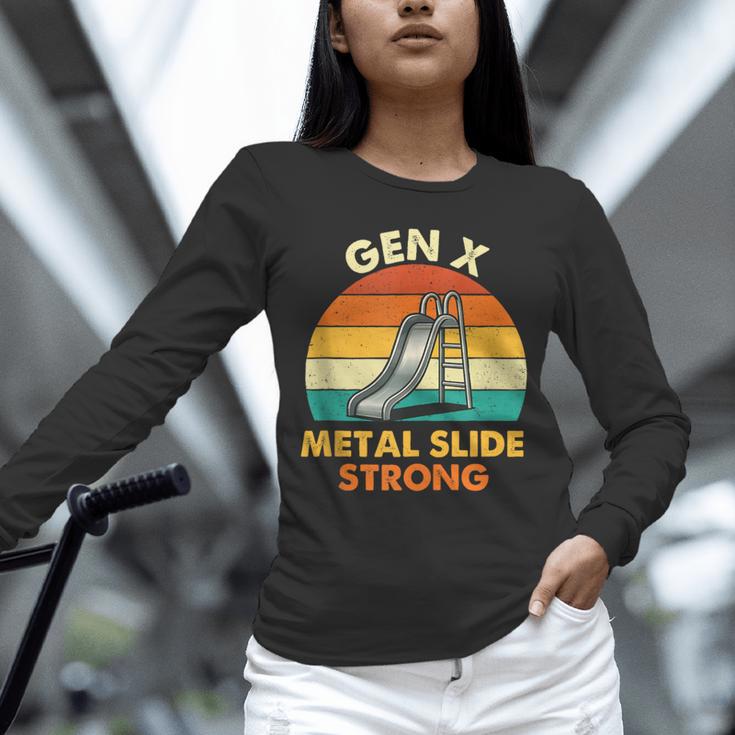 Gen X Slide Strong Generation X Gen Xer Nostalgia Unisex Long Sleeve T-Shirt
