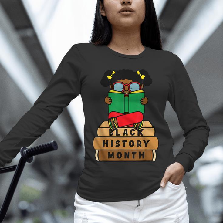 Girl Kid Reading Book Black History Month Bookworm Unisex Long Sleeve T-Shirt Girl Kid Reading Book Black History Month Bookworm Unisex Long Sleeve T-Shirt
