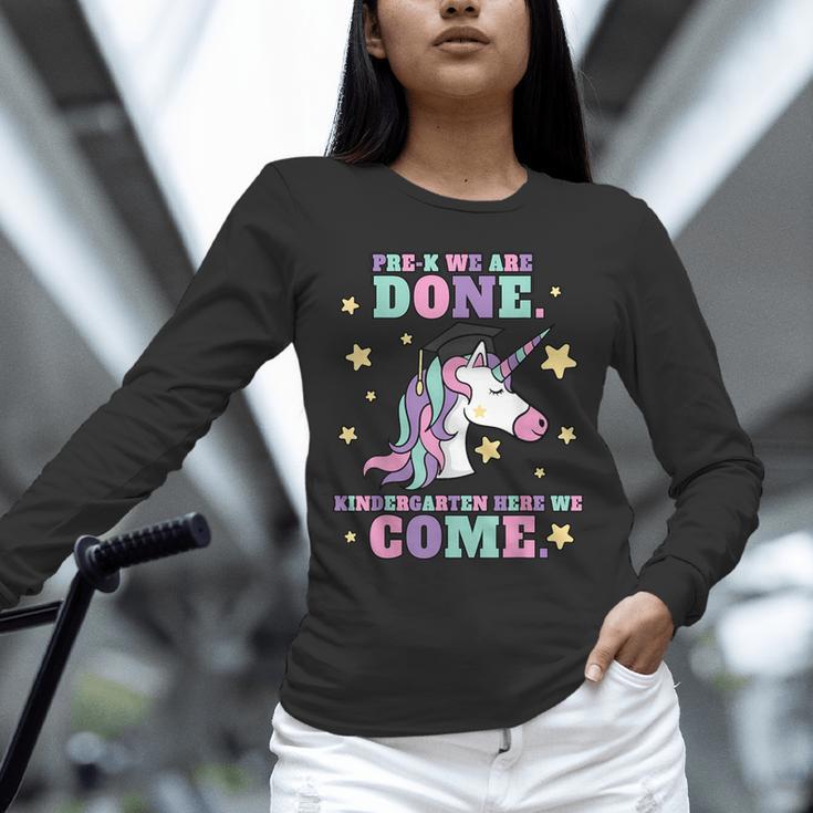 Girls Pre-K Graduation Magical Unicorn Unisex Long Sleeve T-Shirt