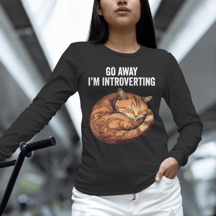 Go Away I'm Introverting Cat Introvert Men Women Girls Kids Unisex Long Sleeve T-Shirt Go Away I'm Introverting Cat Introvert Men Women Girls Kids Unisex Long Sleeve T-Shirt