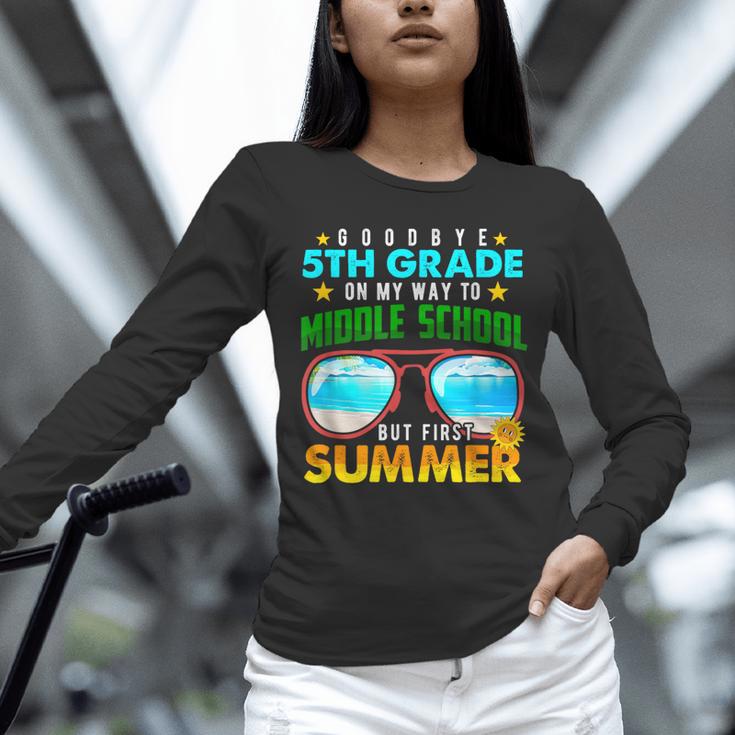 Goodbye 5th Grade Graduation To 6th Grade Hello Summer Kids Unisex Long Sleeve T-Shirt