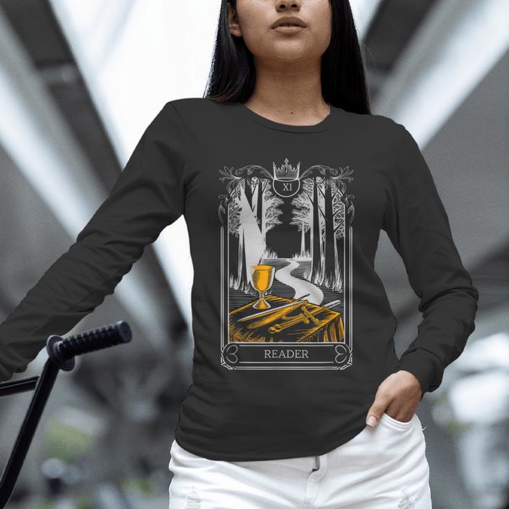 Gothic Book Lover Skeleton Unisex Long Sleeve T-Shirt