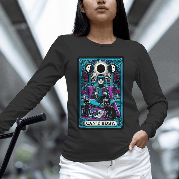 Gothic Girl Tarot Card Introverted Reader And Reading Unisex Long Sleeve T-Shirt Gothic Girl Tarot Card Introverted Reader And Reading Unisex Long Sleeve T-Shirt