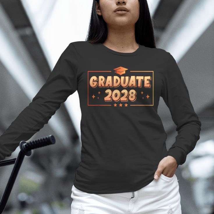 Graduate 2028 Class Of 2028 Senior Graduation Unisex Long Sleeve T-Shirt