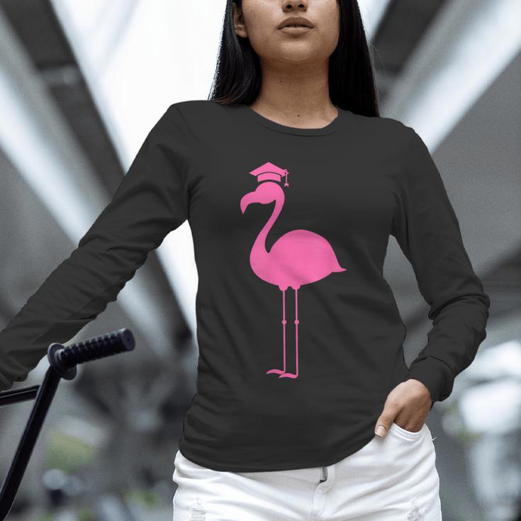 Graduate Cute Pink Flamingo Graduation Unisex Long Sleeve T-Shirt