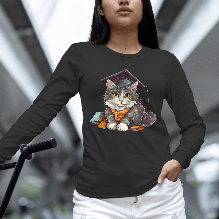 Graduation Cat Graduation Present For Graduate Grad Unisex Long Sleeve T-Shirt