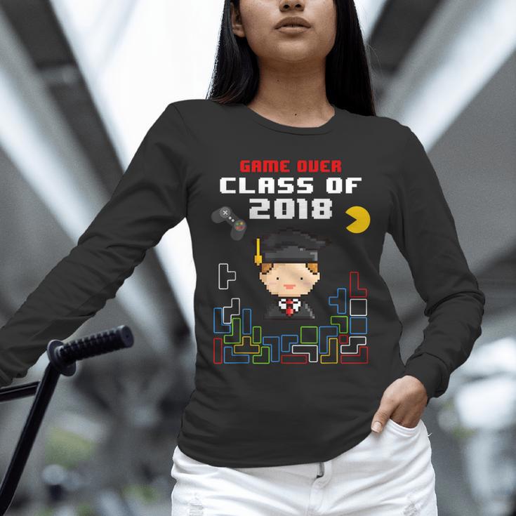 Graduation Class Of 2018 Game Over 8-Bit Gamer Unisex Long Sleeve T-Shirt