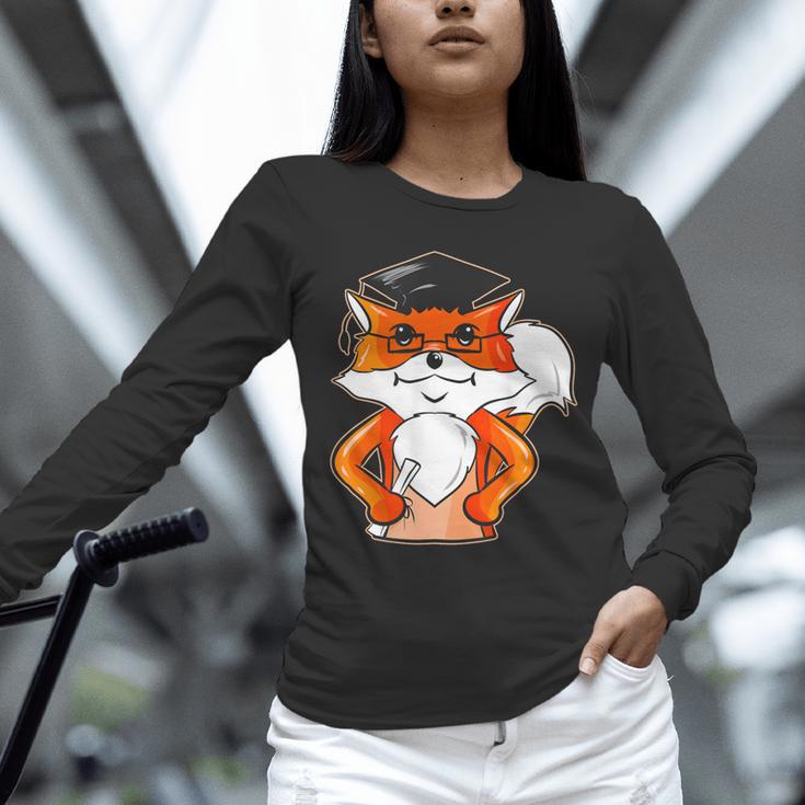 Graduation Fox School Bachelor Master Doctor Study Unisex Long Sleeve T-Shirt