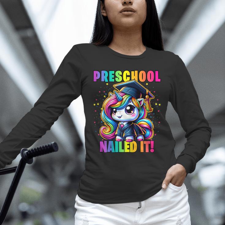 Graduation Preschool Unicorn Nailed It Pre-K Girls Grad Unisex Long Sleeve T-Shirt
