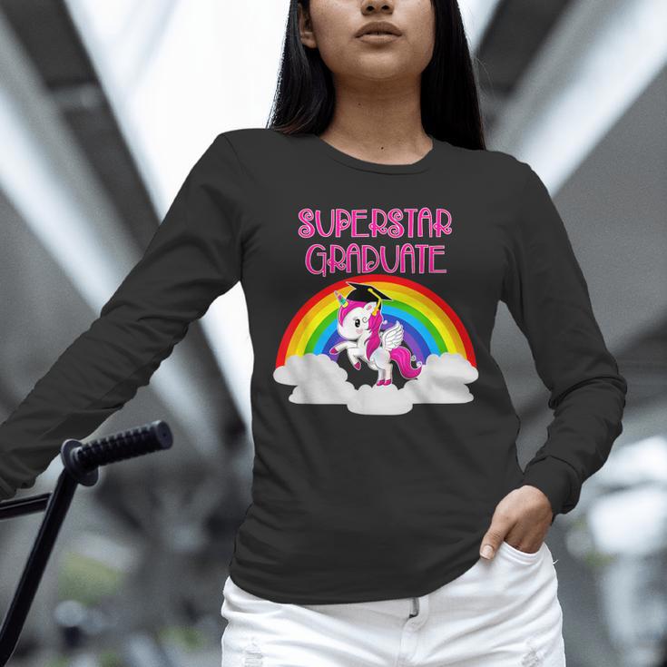Graduation Unicorn Superstar Magical Colorful Rainbow Tshirt Unisex Long Sleeve T-Shirt