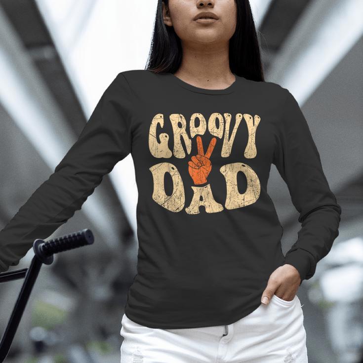 Groovy Dad 70s Aesthetic Nostalgia 1970's Retro Dad Unisex Long Sleeve T-Shirt