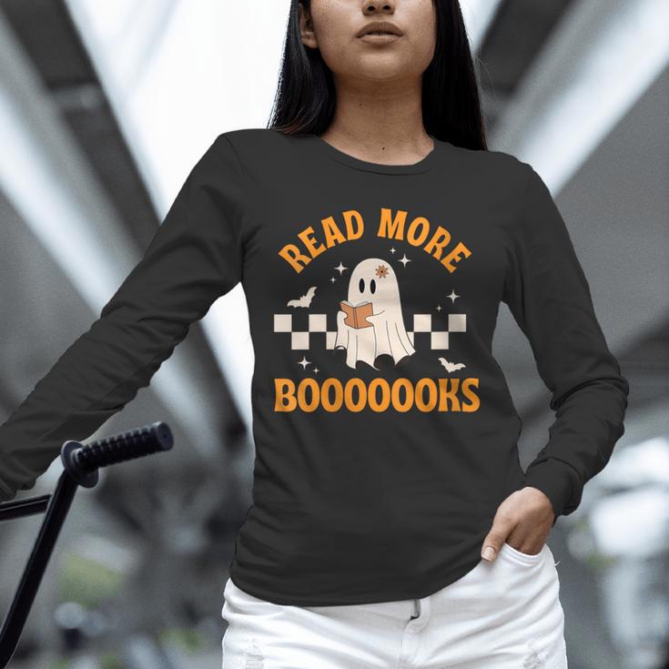 Groovy Halloween Teacher Spooky Read More Book Women Girl Unisex Long Sleeve T-Shirt Groovy Halloween Teacher Spooky Read More Book Women Girl Unisex Long Sleeve T-Shirt