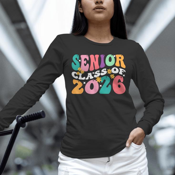 Groovy Senior Class Of 2026 My Last First Day Graduation 26 Unisex Long Sleeve T-Shirt