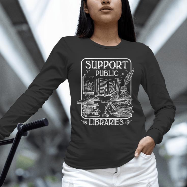 Groovy Support Your Local Library Book Reader Lover Bookworm Unisex Long Sleeve T-Shirt Groovy Support Your Local Library Book Reader Lover Bookworm Unisex Long Sleeve T-Shirt