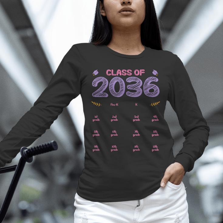 Grow With Me Graduation First Day Of School Class Of 2036 Unisex Long Sleeve T-Shirt