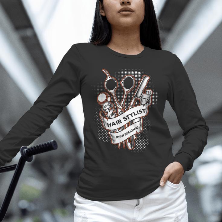 Hairdresser Gift Idea Graduation Tattoo Craft Hairstylist Unisex Long Sleeve T-Shirt