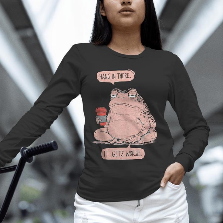 Hang In There It Gets Worse Introverts Anti Valentines Day Unisex Long Sleeve T-Shirt