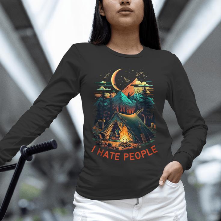 I Hate People Id Rather Be Camping Sarcastic Introvert Unisex Long Sleeve T-Shirt I Hate People Id Rather Be Camping Sarcastic Introvert Unisex Long Sleeve T-Shirt