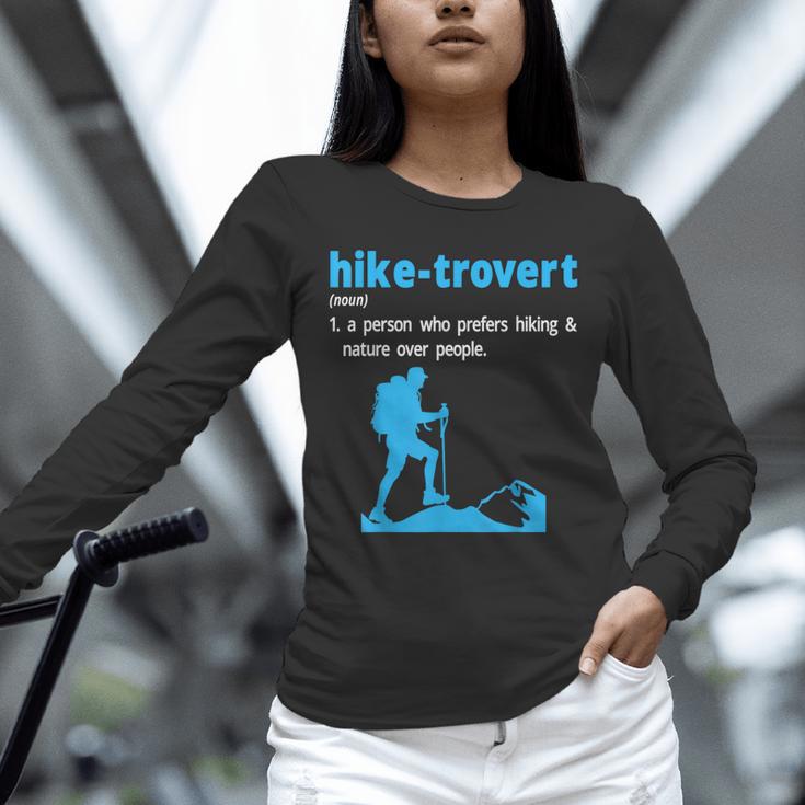 Hike-Trovert Hiking Humor Definition Introvert Unisex Long Sleeve T-Shirt Hike-Trovert Hiking Humor Definition Introvert Unisex Long Sleeve T-Shirt