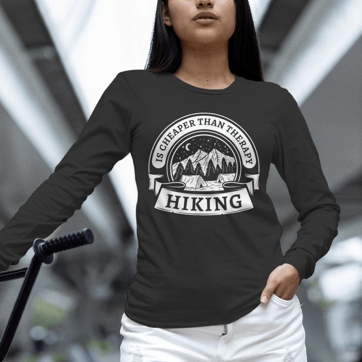 Hiking It's Cheaper Than A Therapy Introvert Shirt Unisex Long Sleeve T-Shirt