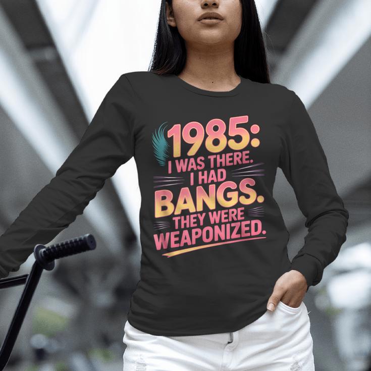 Hilarious 1985 Big Hair Bangs Joke For Gen X Nostalgia Unisex Long Sleeve T-Shirt