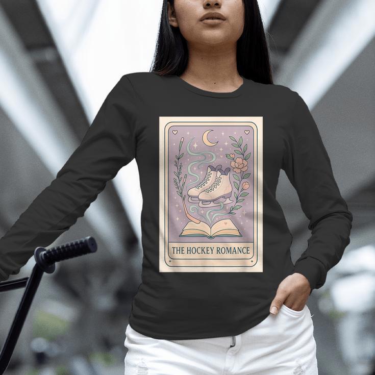 Hockey Romance Tarot Card Books Reader Cozy Reading Unisex Long Sleeve T-Shirt