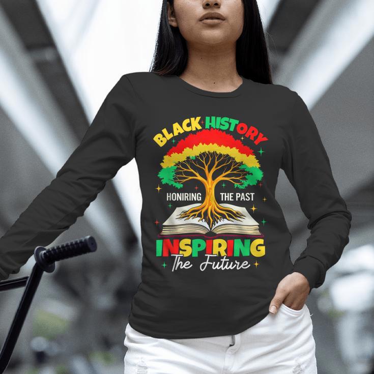 Honoring Past Inspiring Future History Month Book Tree Unisex Long Sleeve T-Shirt