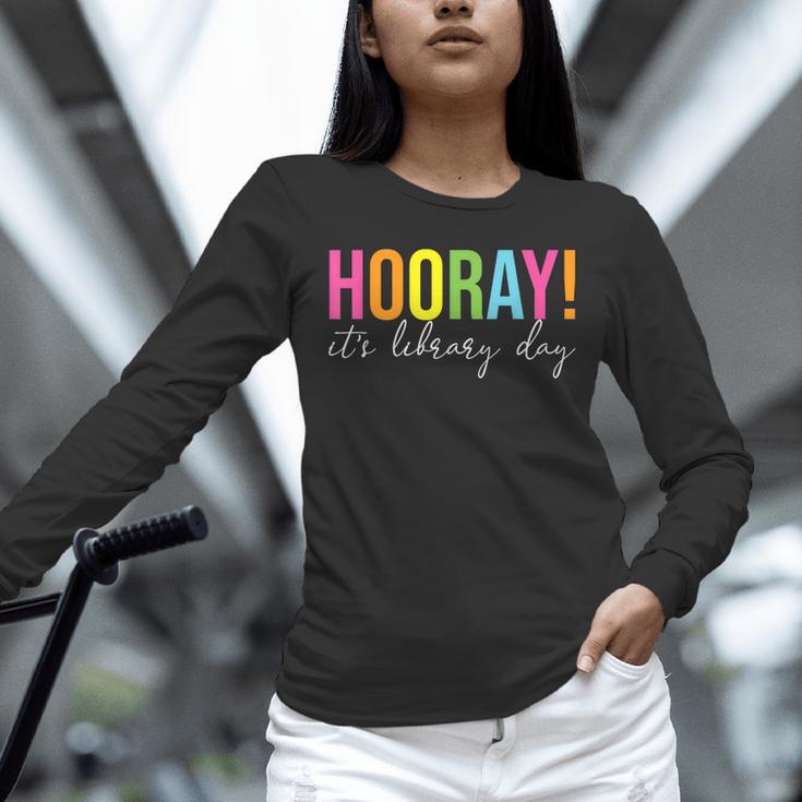 Hooray It's Library Day Teacher Reader Books Back To School Unisex Long Sleeve T-Shirt Hooray It's Library Day Teacher Reader Books Back To School Unisex Long Sleeve T-Shirt