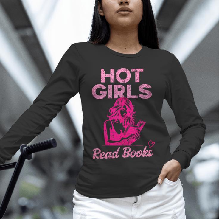 Hot Girls Read Books Cute Book Reader Women Unisex Long Sleeve T-Shirt Hot Girls Read Books Cute Book Reader Women Unisex Long Sleeve T-Shirt
