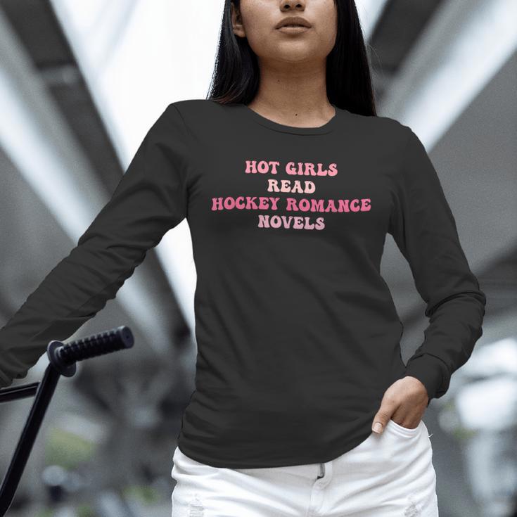 Hot Girls Read Hockey Romance Novels Book Lovers Unisex Long Sleeve T-Shirt Hot Girls Read Hockey Romance Novels Book Lovers Unisex Long Sleeve T-Shirt