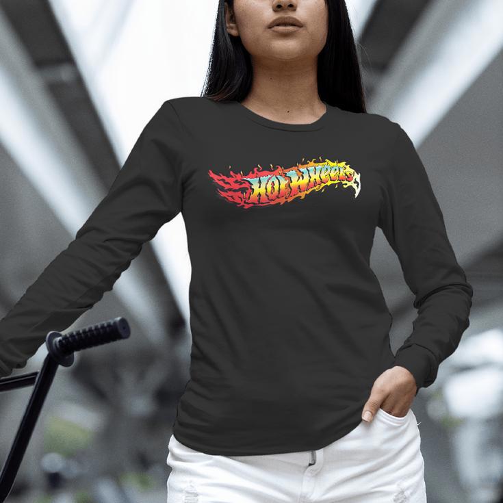 Hot Wheels Comic Book Fire Logo Unisex Long Sleeve T-Shirt Hot Wheels Comic Book Fire Logo Unisex Long Sleeve T-Shirt