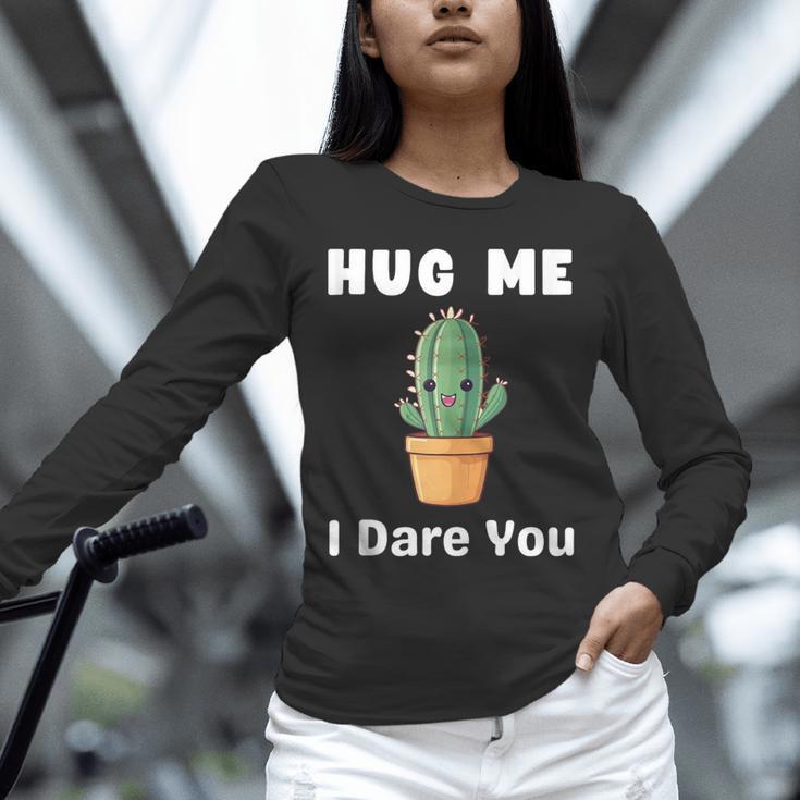 Hug Me I Dare You Introvert Cactus Tee Unisex Long Sleeve T-Shirt Hug Me I Dare You Introvert Cactus Tee Unisex Long Sleeve T-Shirt