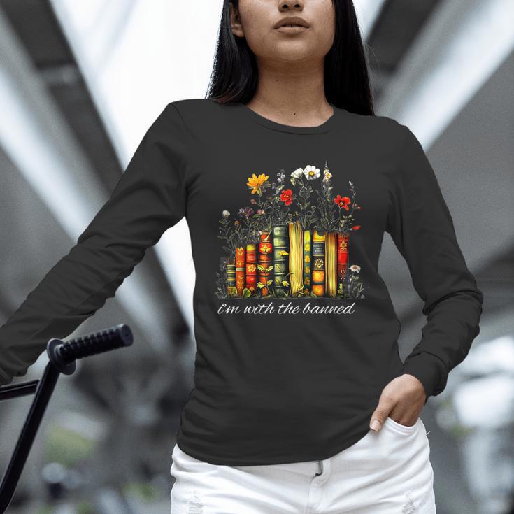 I'm With The Banned Banned Books Colorful Literary Fr Unisex Long Sleeve T-Shirt I'm With The Banned Banned Books Colorful Literary Fr Unisex Long Sleeve T-Shirt