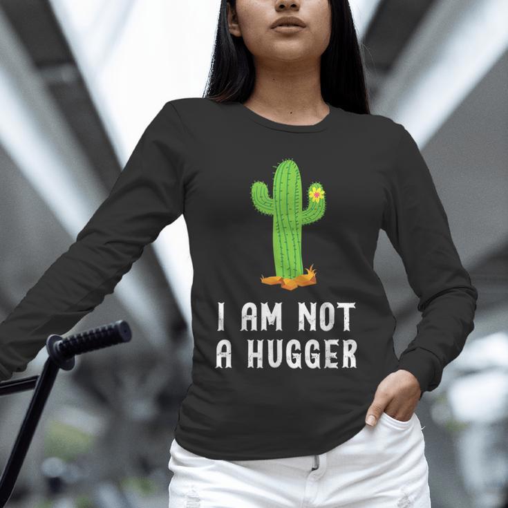 I'm Not A Hugger Cactus Not a Hugger Introvert Cute Unisex Long Sleeve T-Shirt