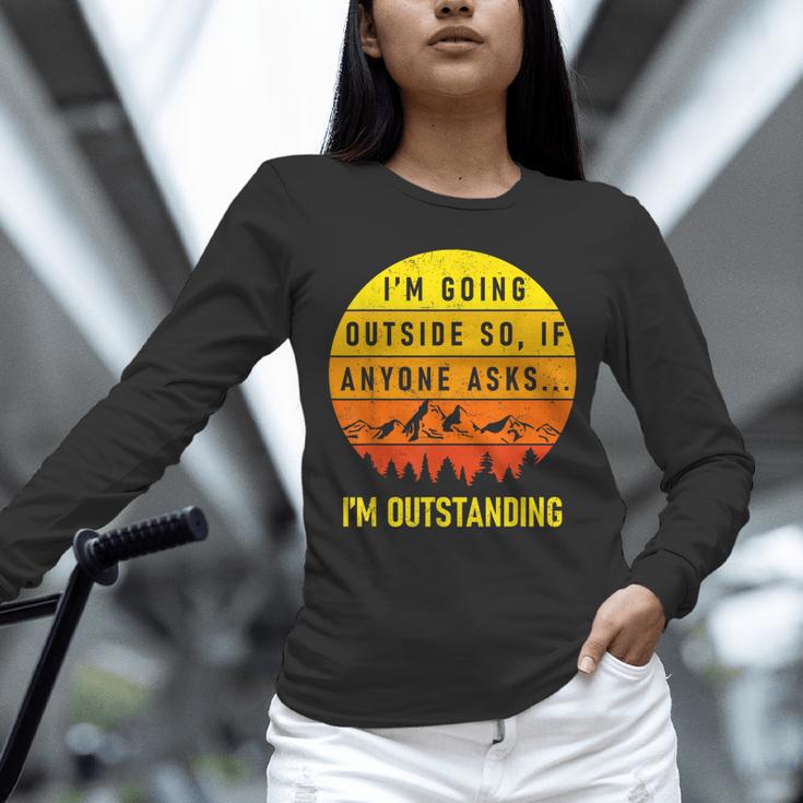 I'm Outstanding Retro Introvert Mountain Trip Lover Unisex Long Sleeve T-Shirt