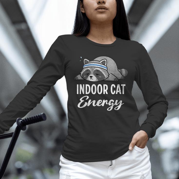 Indoor Cat Energy Raccoon Introvert Anti Social Mascot Unisex Long Sleeve T-Shirt Indoor Cat Energy Raccoon Introvert Anti Social Mascot Unisex Long Sleeve T-Shirt