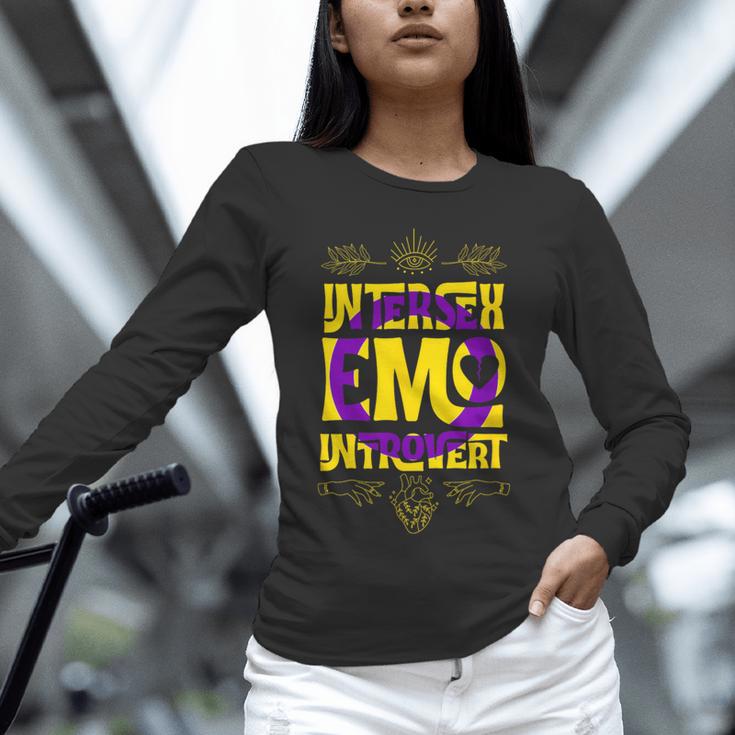 Intersex Emo Introvert Pride Trendy Mystic Teen Goth Style Unisex Long Sleeve T-Shirt