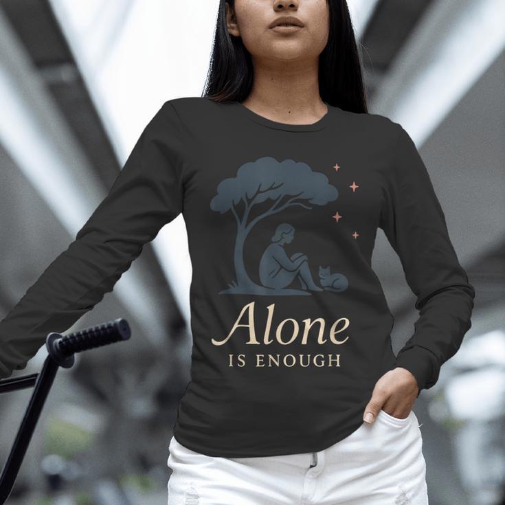 Introvert Alone Is Enough Social Battery Low Antisocial Unisex Long Sleeve T-Shirt Introvert Alone Is Enough Social Battery Low Antisocial Unisex Long Sleeve T-Shirt