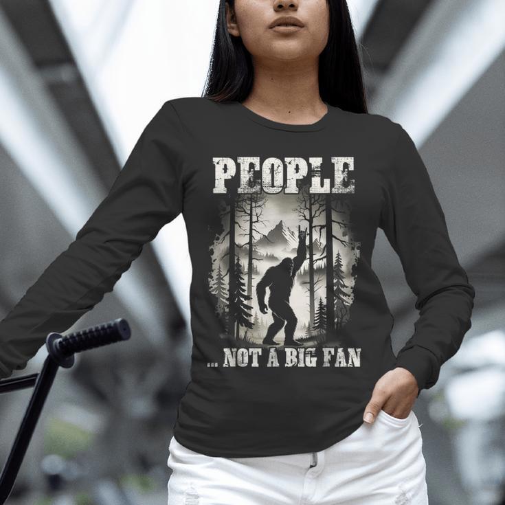 Introvert Bigfoot People Not A Big Fan Dad Joke Unisex Long Sleeve T-Shirt