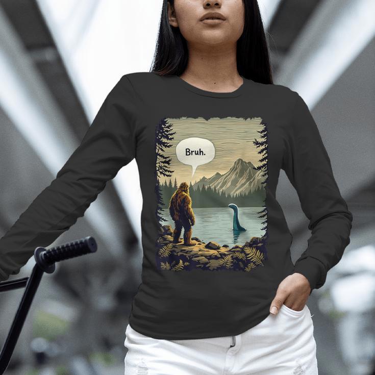 Introvert Bigfoot Sasquatch Loch Ness Monster Bruh Unisex Long Sleeve T-Shirt Introvert Bigfoot Sasquatch Loch Ness Monster Bruh Unisex Long Sleeve T-Shirt