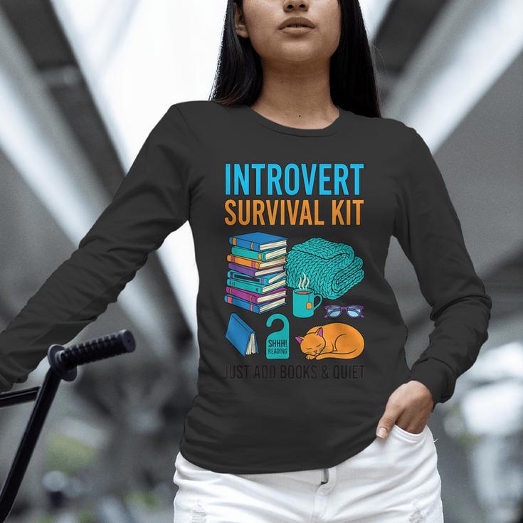 Introvert Book Lover Introvert Survival Kit Unisex Long Sleeve T-Shirt Introvert Book Lover Introvert Survival Kit Unisex Long Sleeve T-Shirt