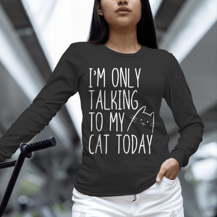 Introvert Cat Lover Kitten Kitty Cat Mom Cat Dad Pet Lover Unisex Long Sleeve T-Shirt