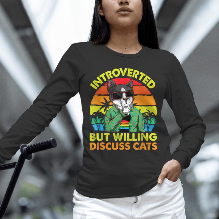 Introvert Cats Sarcasm Cat Lover Introverts Unisex Long Sleeve T-Shirt