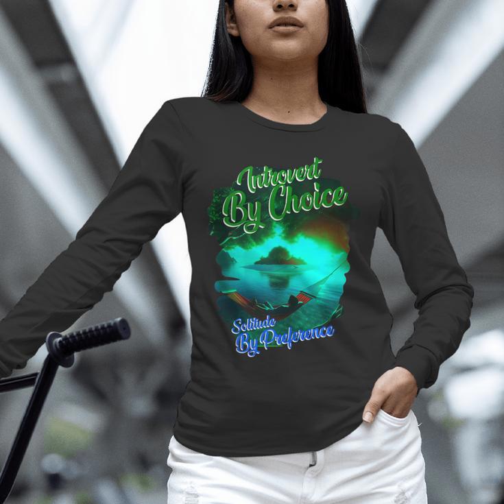 Introvert Choice Solitude By Preference Unisex Long Sleeve T-Shirt Introvert Choice Solitude By Preference Unisex Long Sleeve T-Shirt