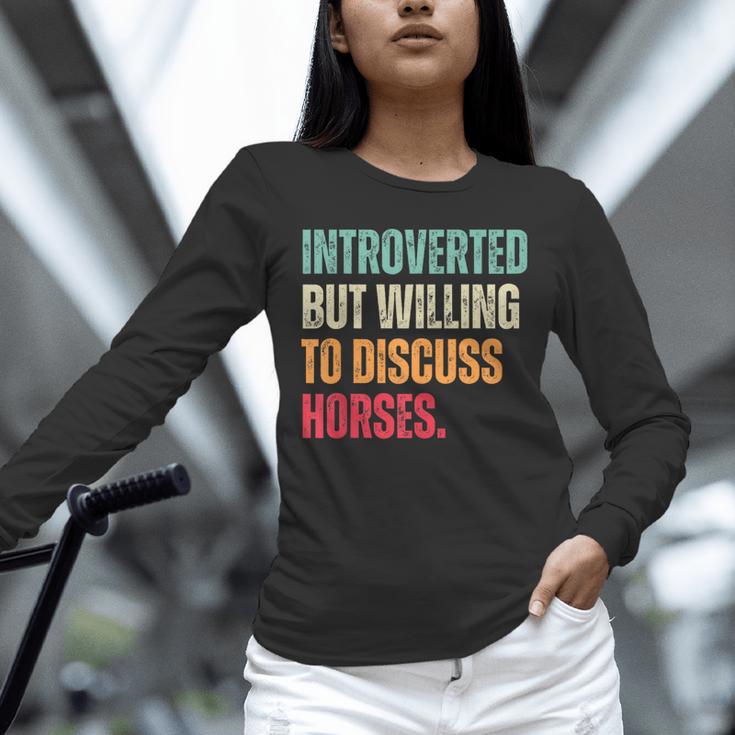 Introvert Cute Horse Lover Horse Riding Equestrian Unisex Long Sleeve T-Shirt Introvert Cute Horse Lover Horse Riding Equestrian Unisex Long Sleeve T-Shirt