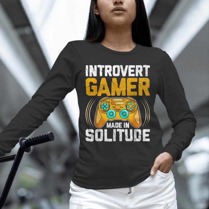Introvert Gamer Video Games Anti Social Team Player Unisex Long Sleeve T-Shirt