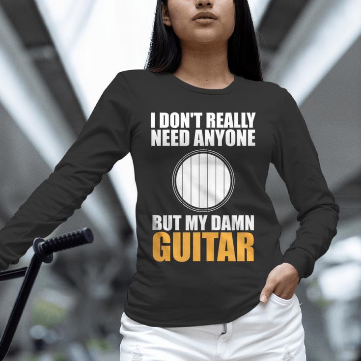 Introvert Guitarist Only Need Guitar Enjoy Acoustic Music Unisex Long Sleeve T-Shirt